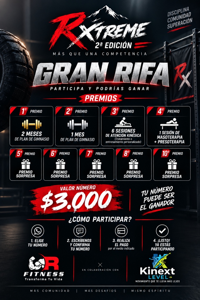 Premios y Valor Número Gran Rifa R XTREME